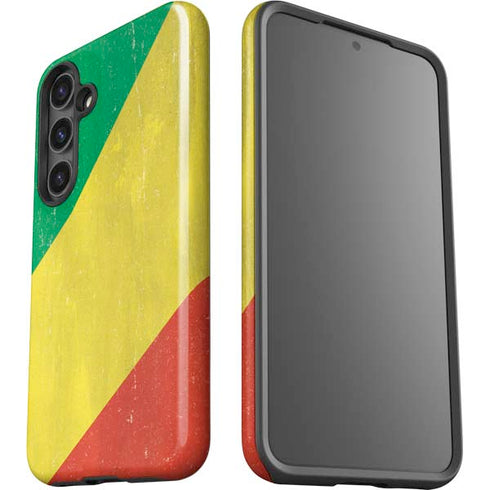Republic of the Congo Flag Distressed Galaxy S25 Impact Case
